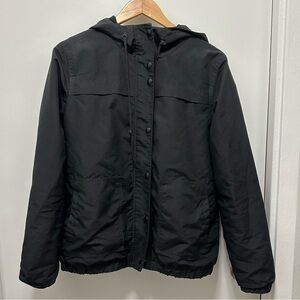 Volcom black enemy stone rain jacket